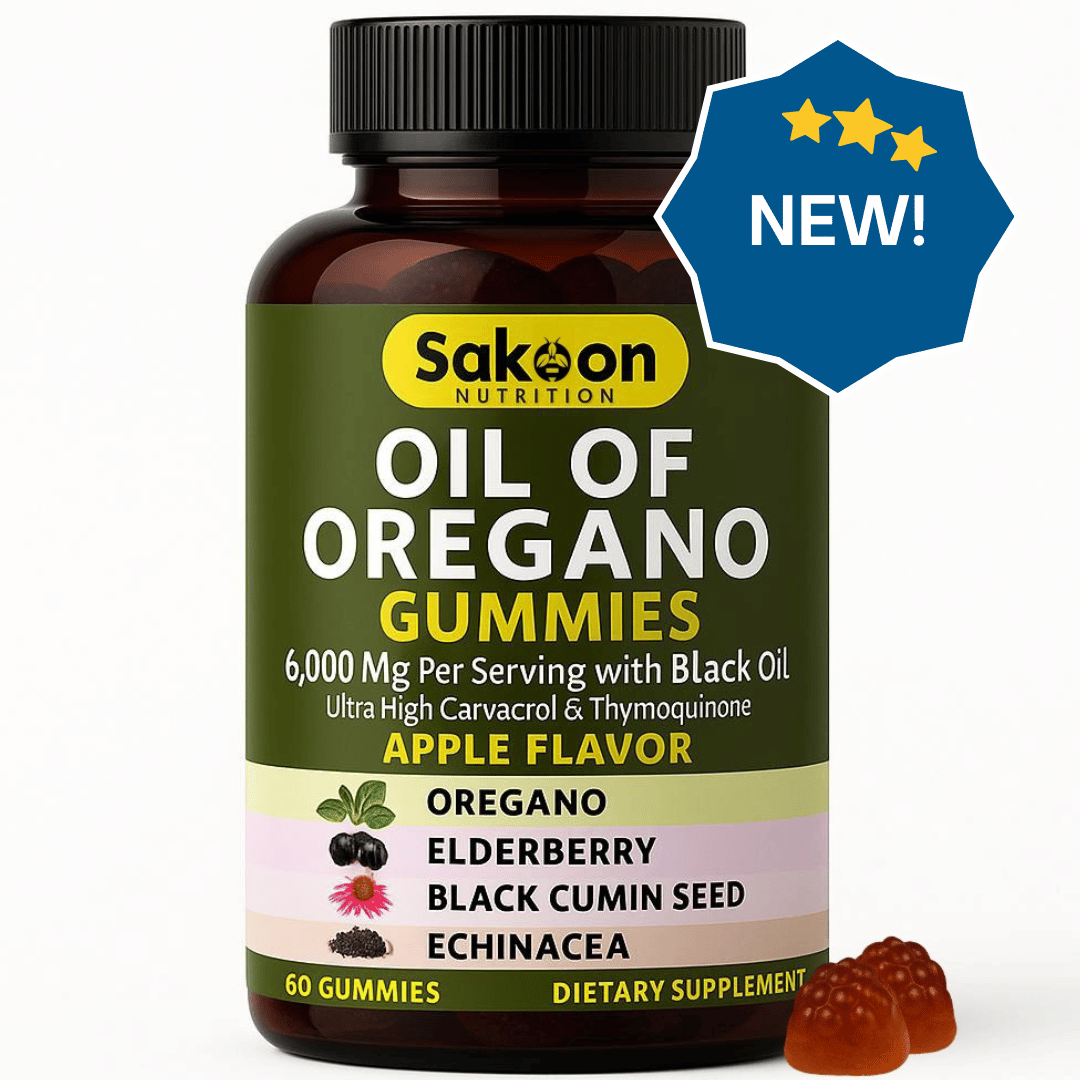 Oil Of Oregano, Black Seed Oil ,Elderberry & Echinacea Gummies