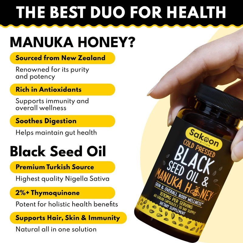 Black Seed Oil & Manuka Honey Capsules