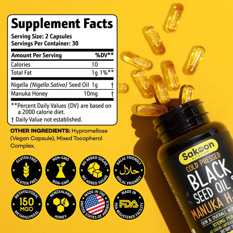 Black Seed Oil & Manuka Honey Capsules