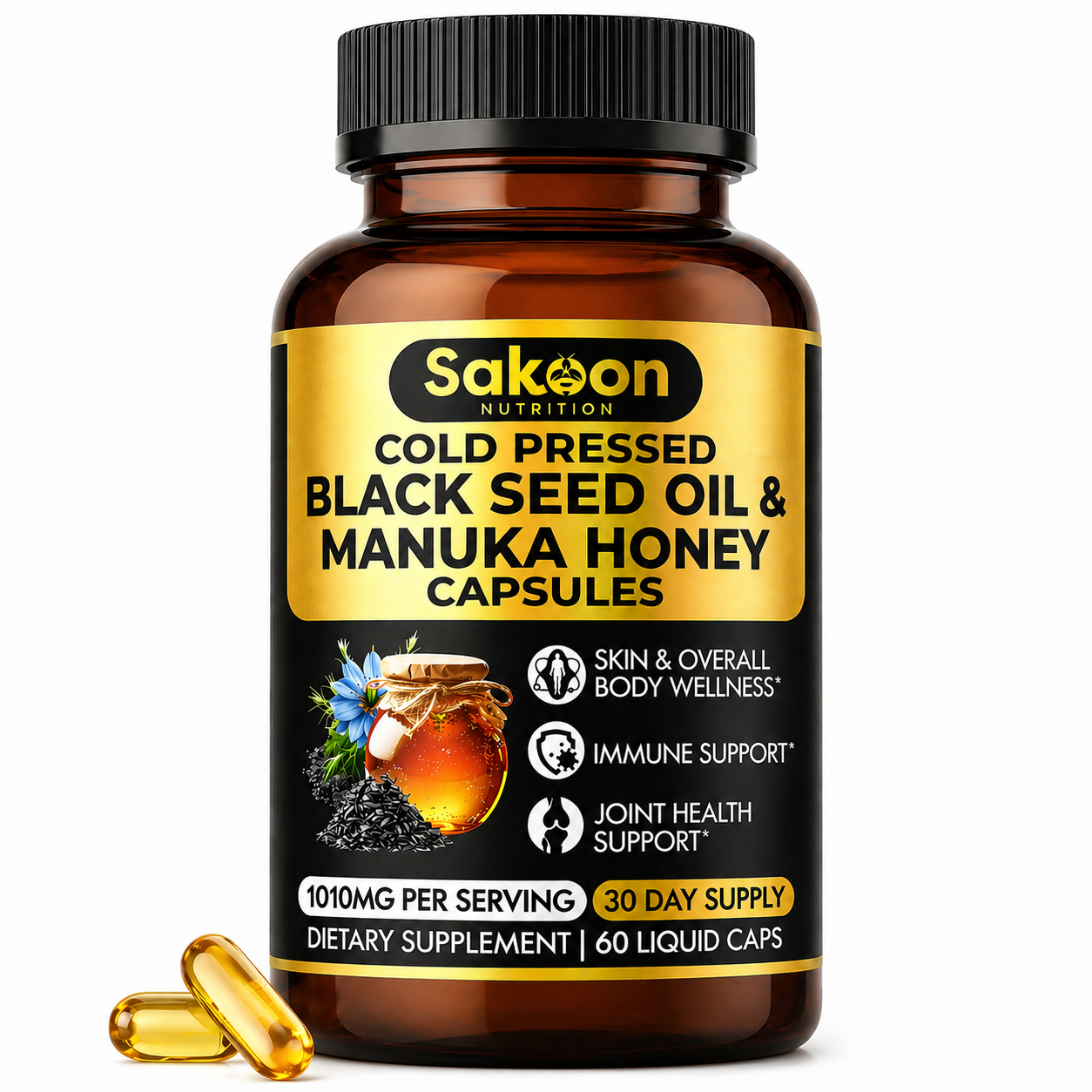 Black Seed Oil & Manuka Honey Capsules