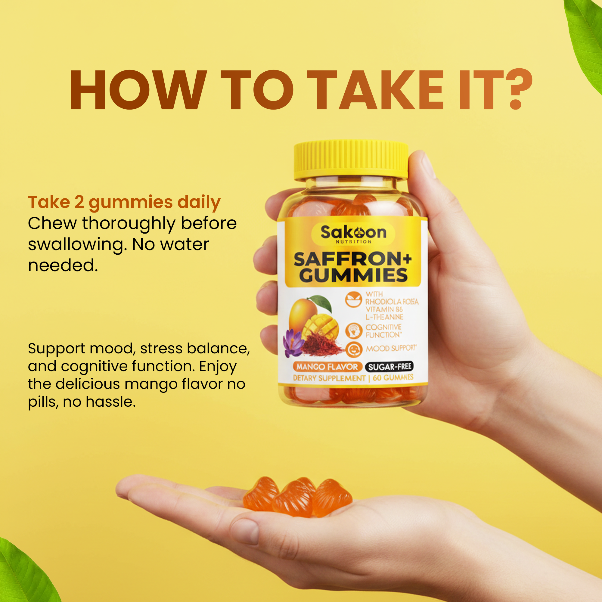 Sugar-Free Saffron Mood Gummies Sakoon Nutrition Sugar-Free Saffron Mood Gummies Sakoon Nutrition