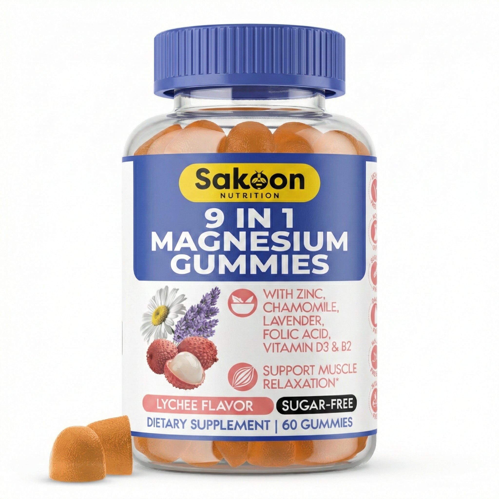 9 in 1 Magnesium Gummies Sugar Free