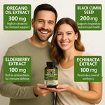 Oil Of Oregano, Black Seed Oil ,Elderberry & Echinacea Gummies