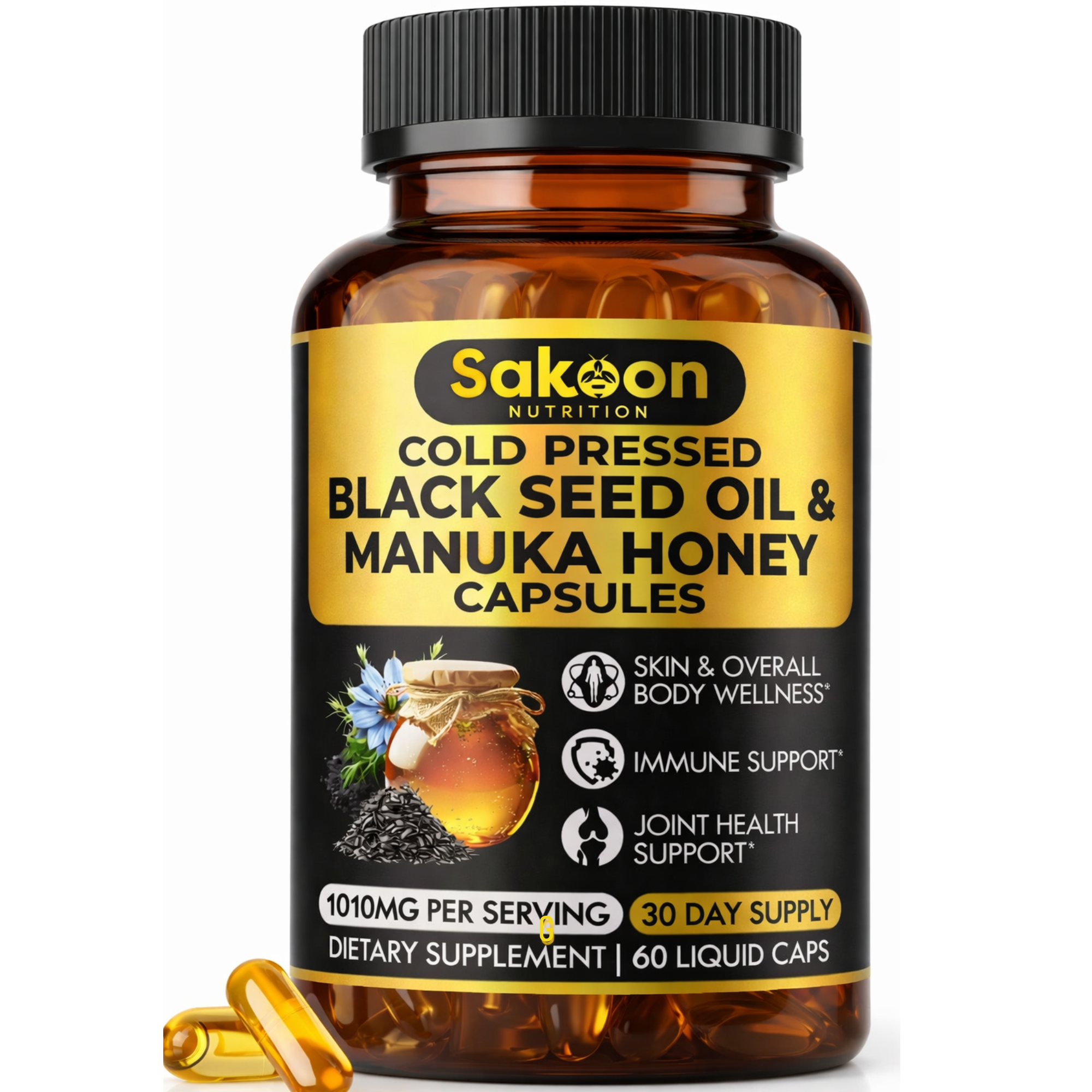 Black Seed Oil & Manuka Honey Capsules
