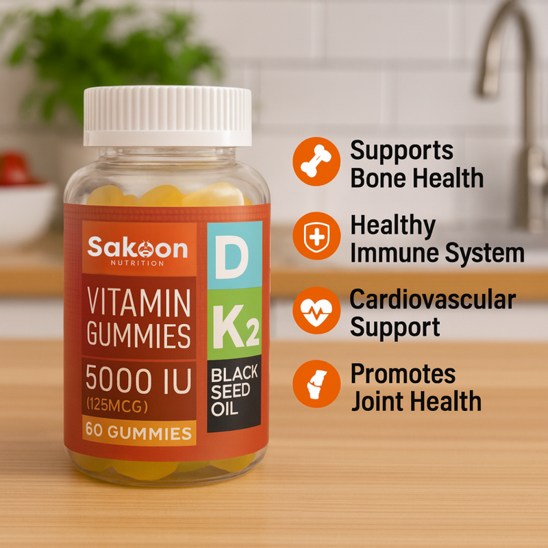 5000 IU Vitamin D3 With Vitamin K2 & Black Seed Oil