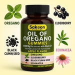 Oil Of Oregano, Black Seed Oil ,Elderberry & Echinacea Gummies