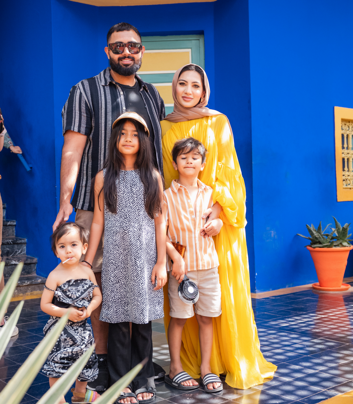 Aresh and his family in Marrakech