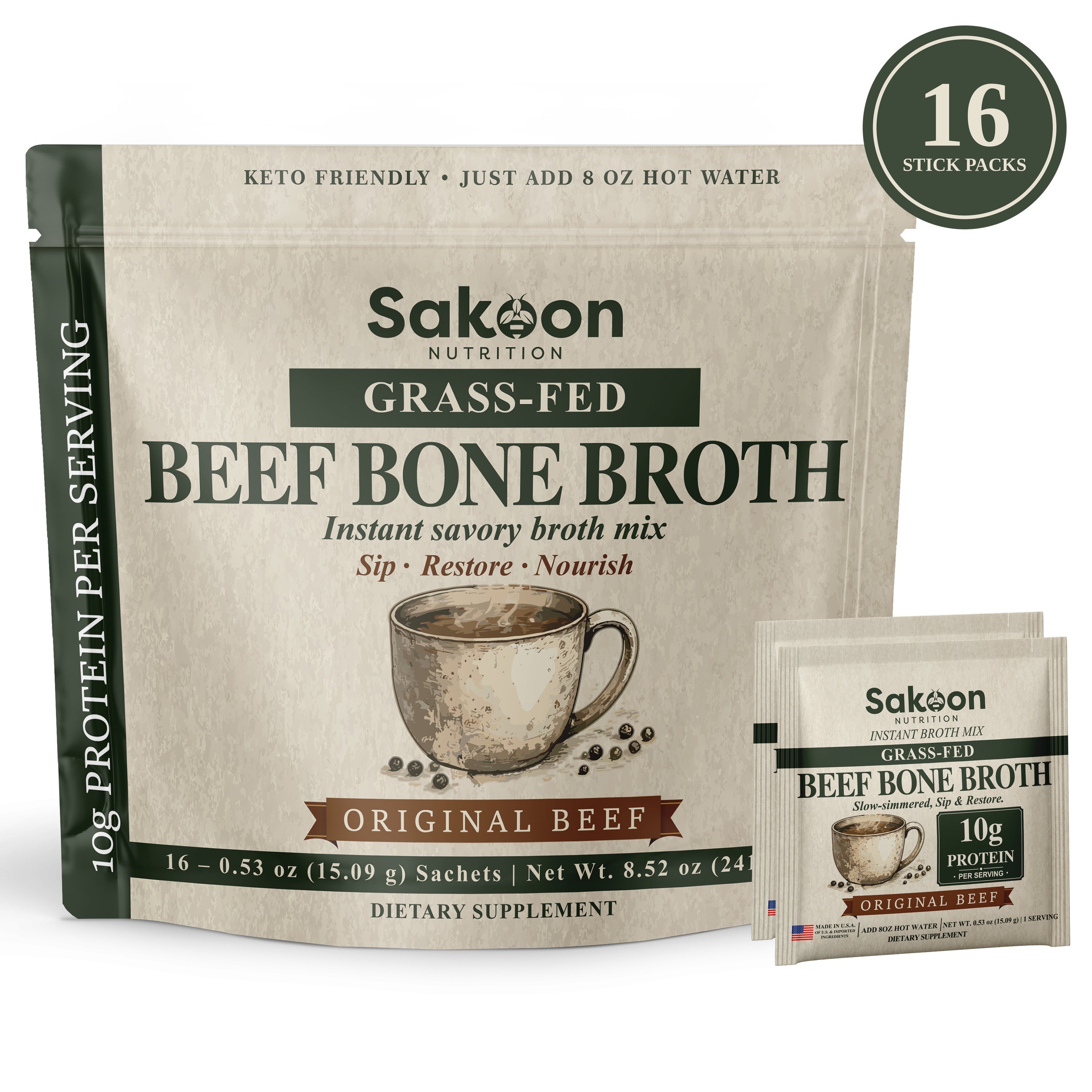 Grass-Fed Beef Bone Broth Powder
