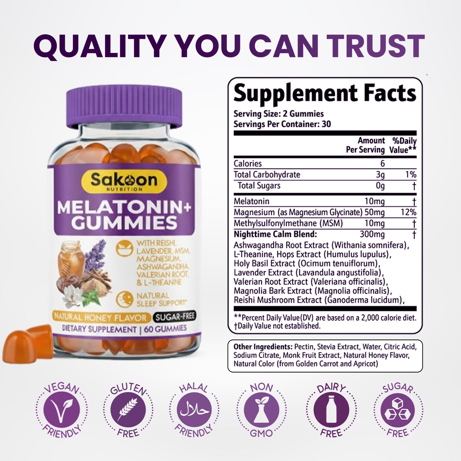 Sugar-Free Melatonin Sleep Gummies