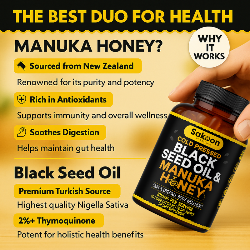 Black Seed Oil & Manuka Honey Capsules