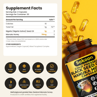 Black Seed Oil & Manuka Honey Capsules | Halal Immune Support