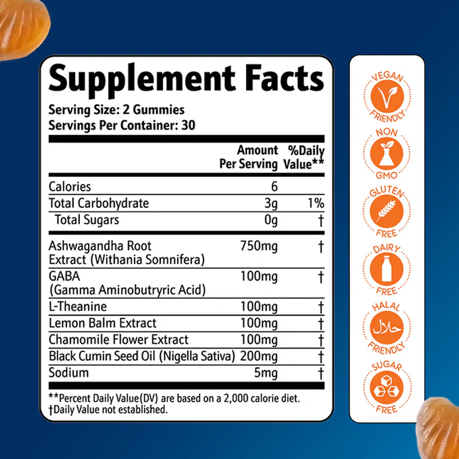 6 in 1 Stress Relief Gummies