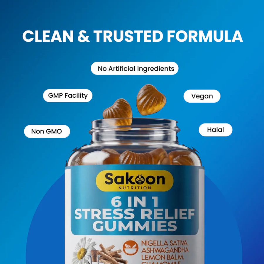 6 in 1 Stress Relief Gummies