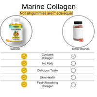 Halal Marine Collagen Gummies for Anti-Aging, Hair, Skin & Nails