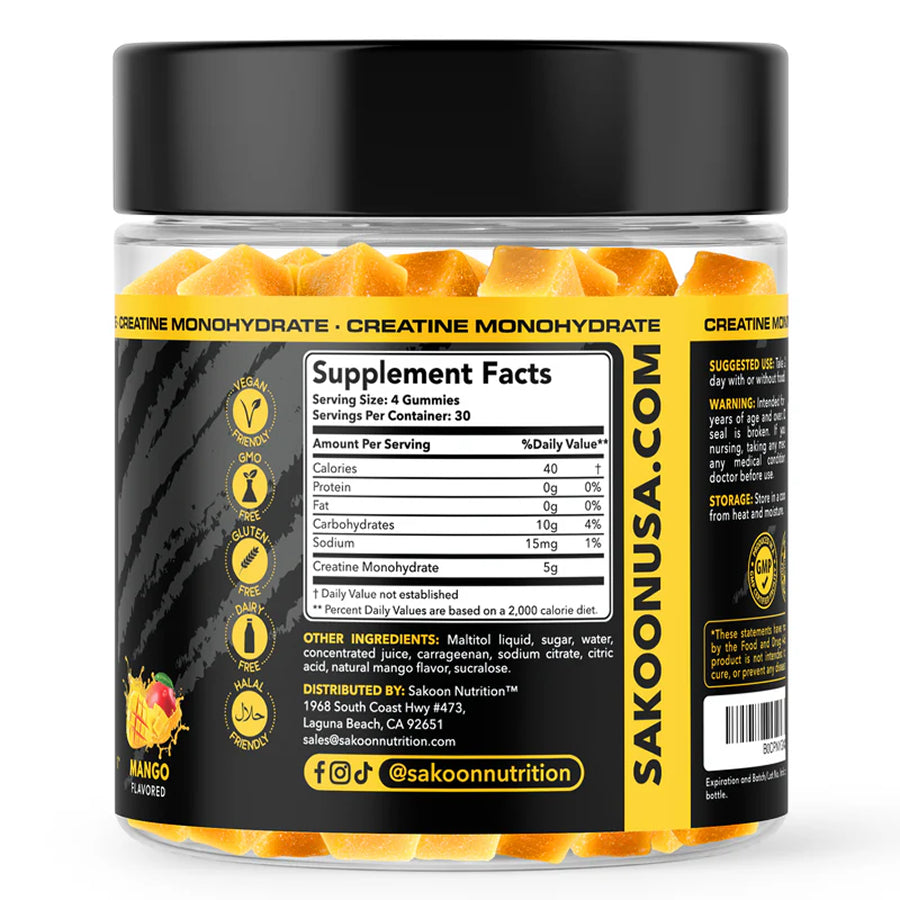 OVERSTOCK SALE 5000mg Creatine Monohydrate Gummies