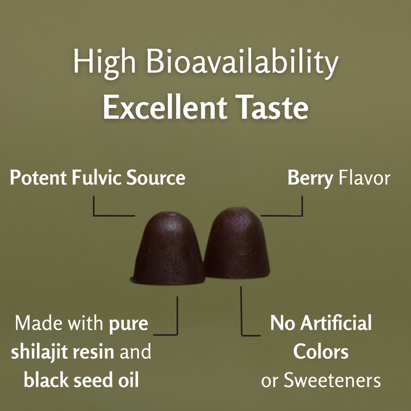 Himalayan Shilajit Gummies with Black Seed Oil