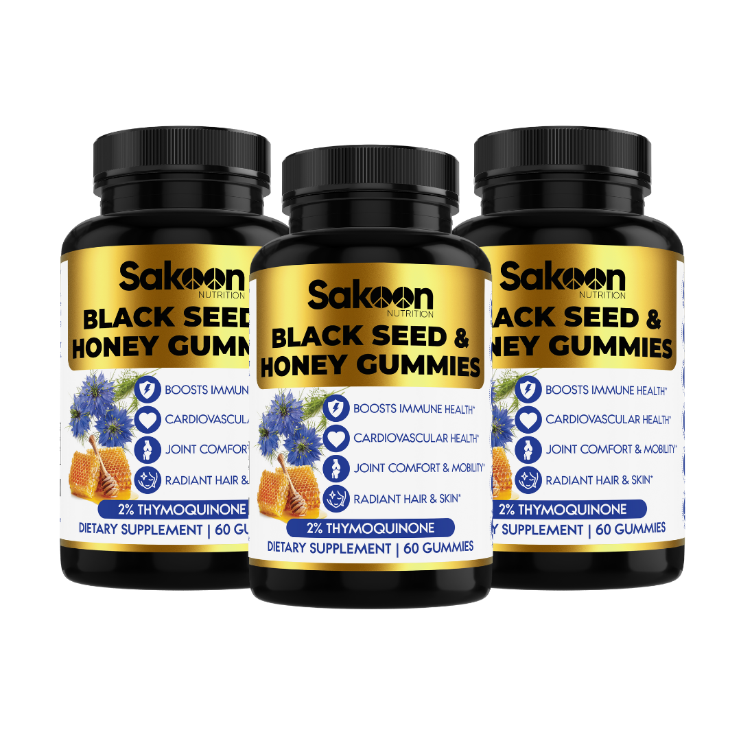 3 Pack Black Seed Oil + Honey Gummies - Sakoon Nutrition®